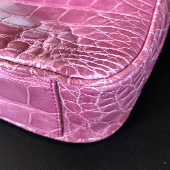 Ralph Lauren Ricky Id GENUINE alligator 🐊   chain handbag 👜 stunning - Picture 9 of 15